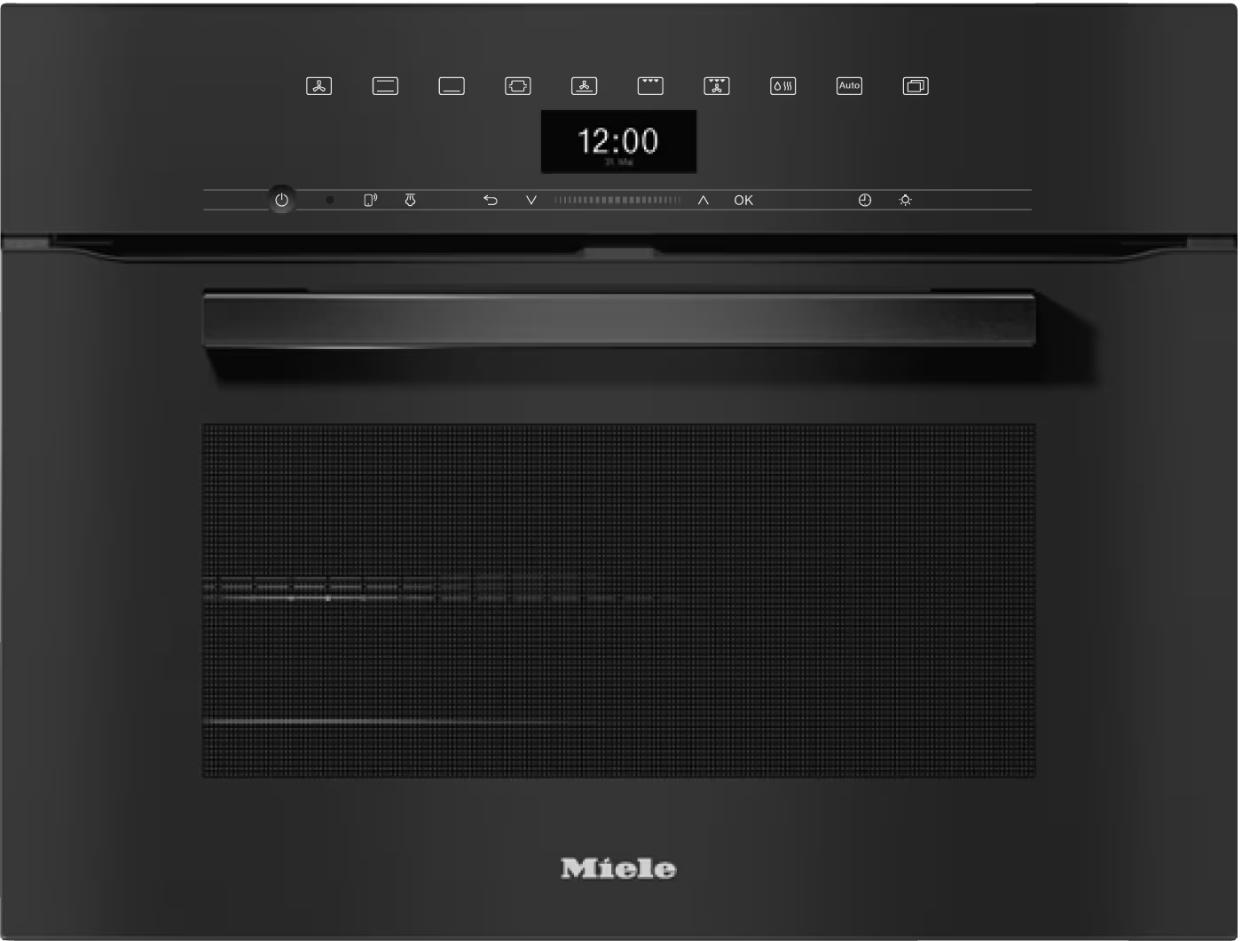 Cuptor compact H 7440 B Negru obsidian 45cm, Miele